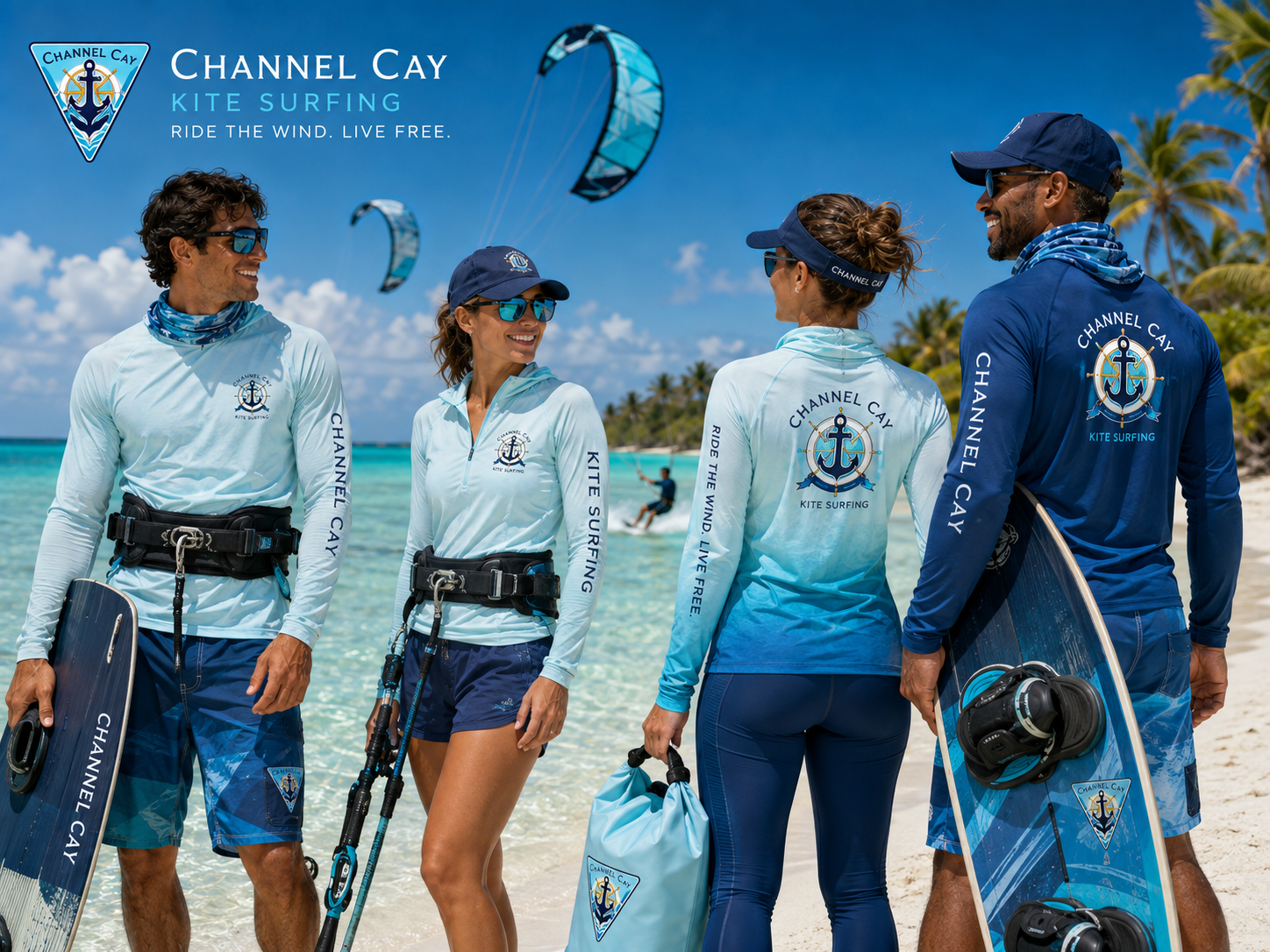 Channel Cay kite surfing apparel concept