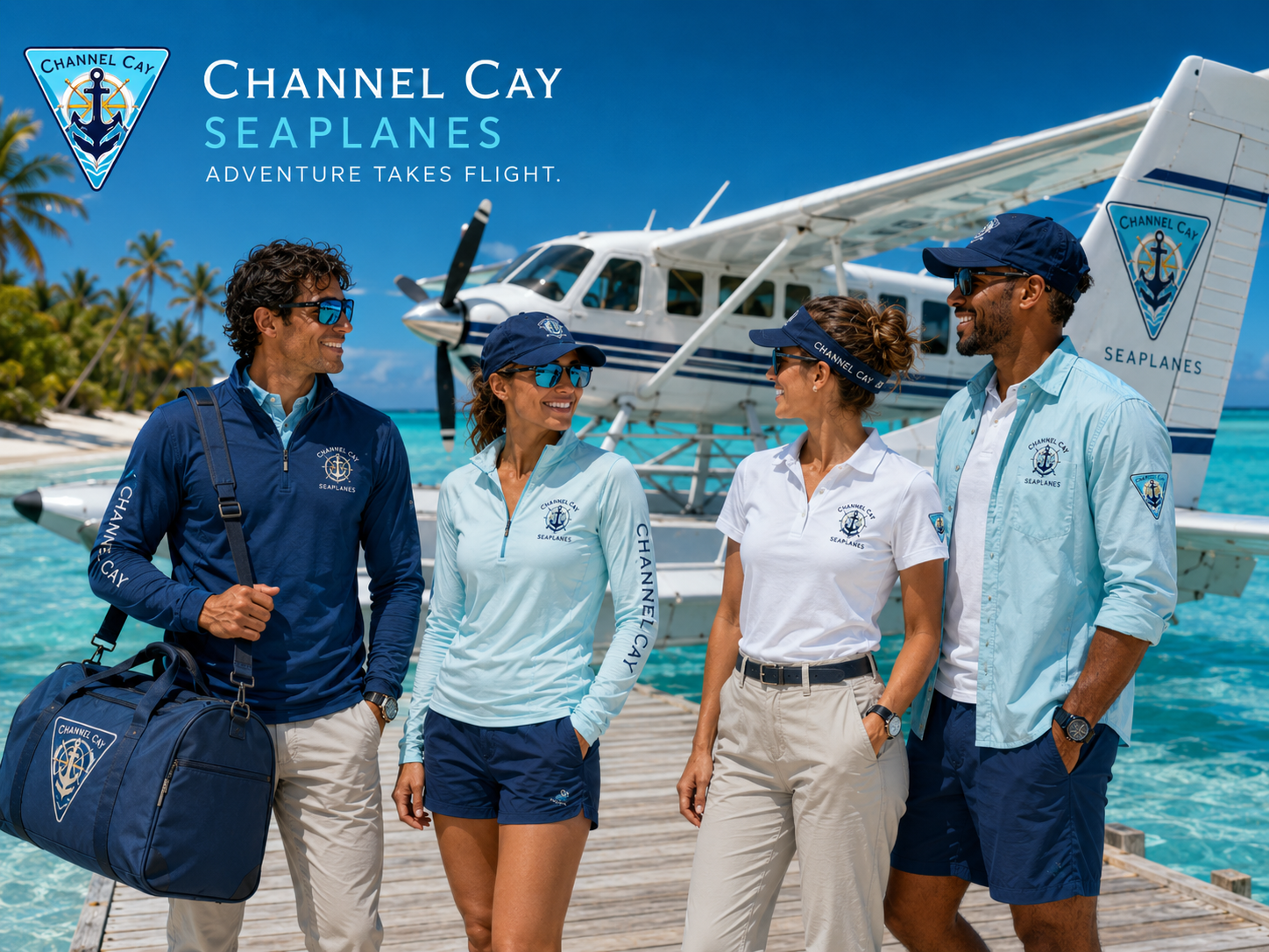 Channel Cay seaplane apparel concept